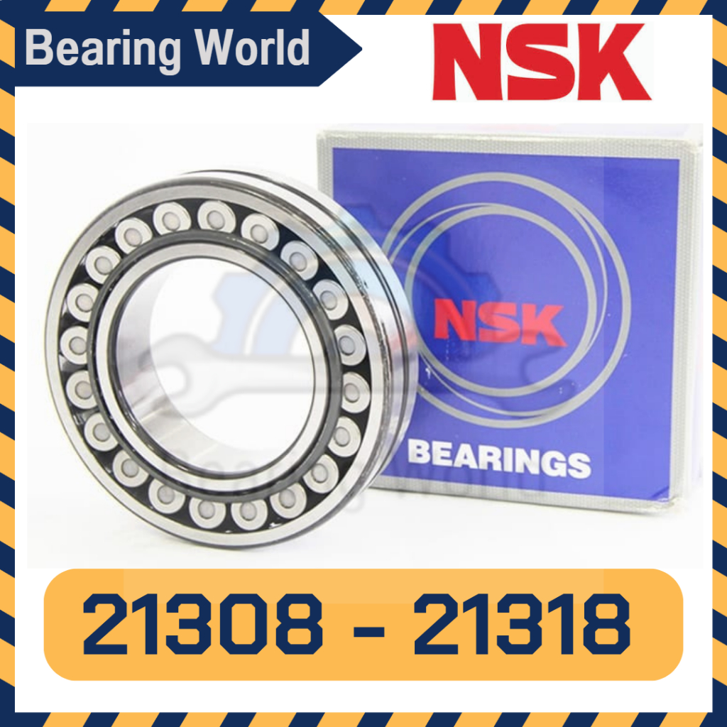 NSK 21308 NSK 21310 NSK 21312 NSK 21313 NSK 21314 NSK 21317 NSK 21318 เม็ดโค้งสองแถว รูตรง ของแท้ 10