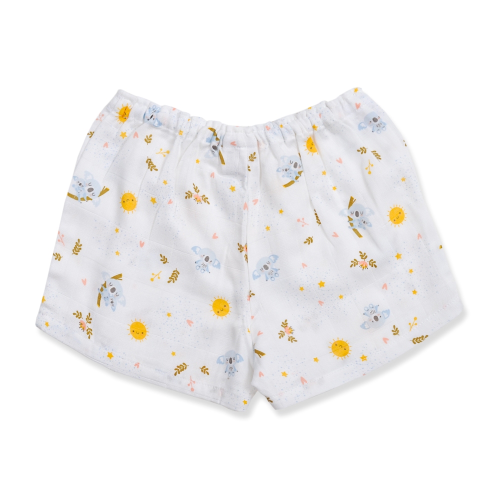 เสื้อแขนสั้นคอป้าย คู่ กางเกงขาสั้น แรกเกิด - 6 เดือน(ผ้าBamboo) - รูปที่ 4