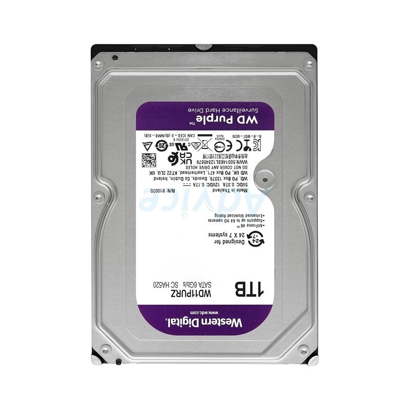 WD 1 TB HDD CCTV PURPLE (5400RPM, 64MB, SATA-3, WD11PURZ) - A0154795