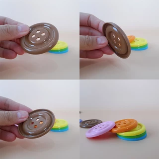 กระดุมยักษ์ (5-10เม็ด) กระดุมเม็ดใหญ่ 5 cm. ใช้งานได้จริง แข็งแรง Food Grade เม็ดกระดุม งาน DIY แฟนซี ของเล่นเด็ก แยกสี