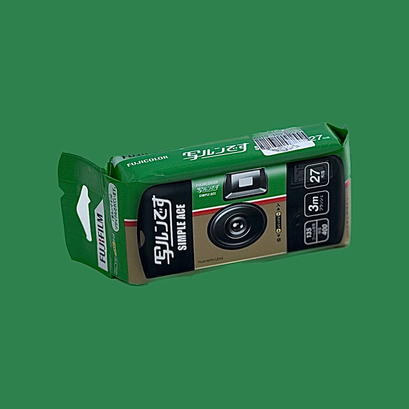 กล้องฟิล์มใช้แล้วทิ้ง Fujifilm Simple Ace 27 รูป, ISO 400