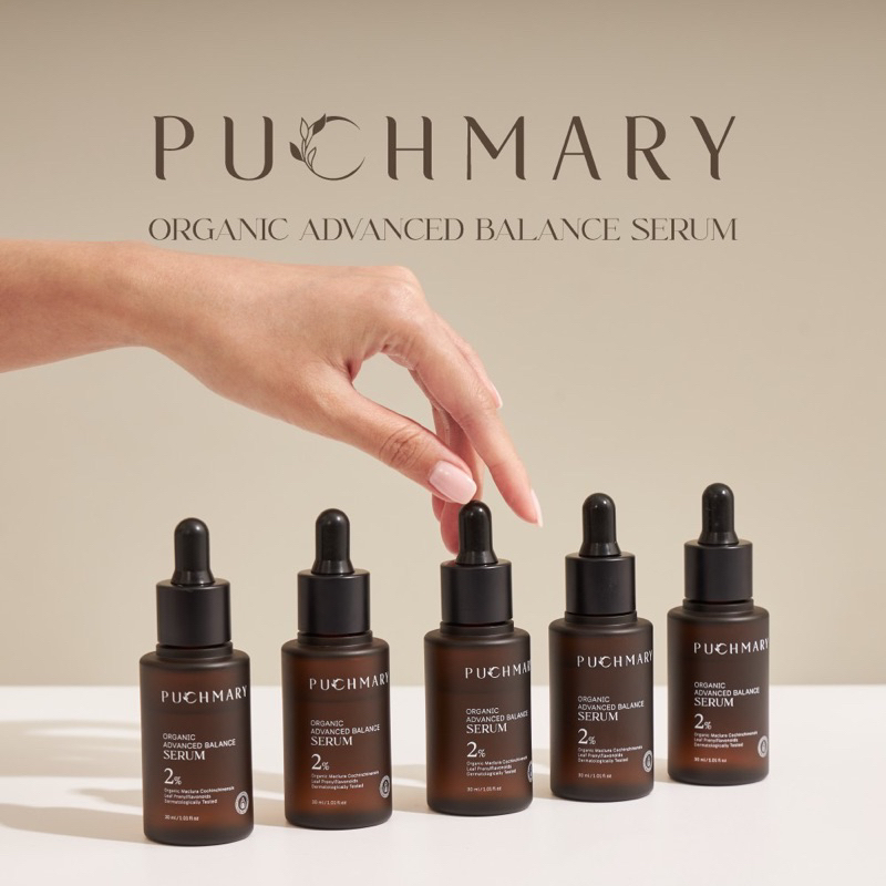 PUCHMARY ORGANIC ADVANCED BALANCE SERUM : เซรั่มฟื้นฟูผิวเป็นสิว สร้างผิวสุขภาพดี