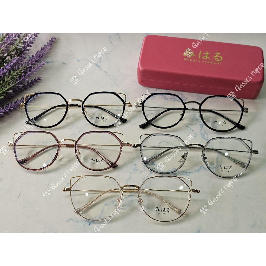 แว่นสายตา みはる (Miharu) รุ่น S22513 พร้อมเลนส์ตัดแสงสีฟ้า 🎁 ส่งฟรี 🎁