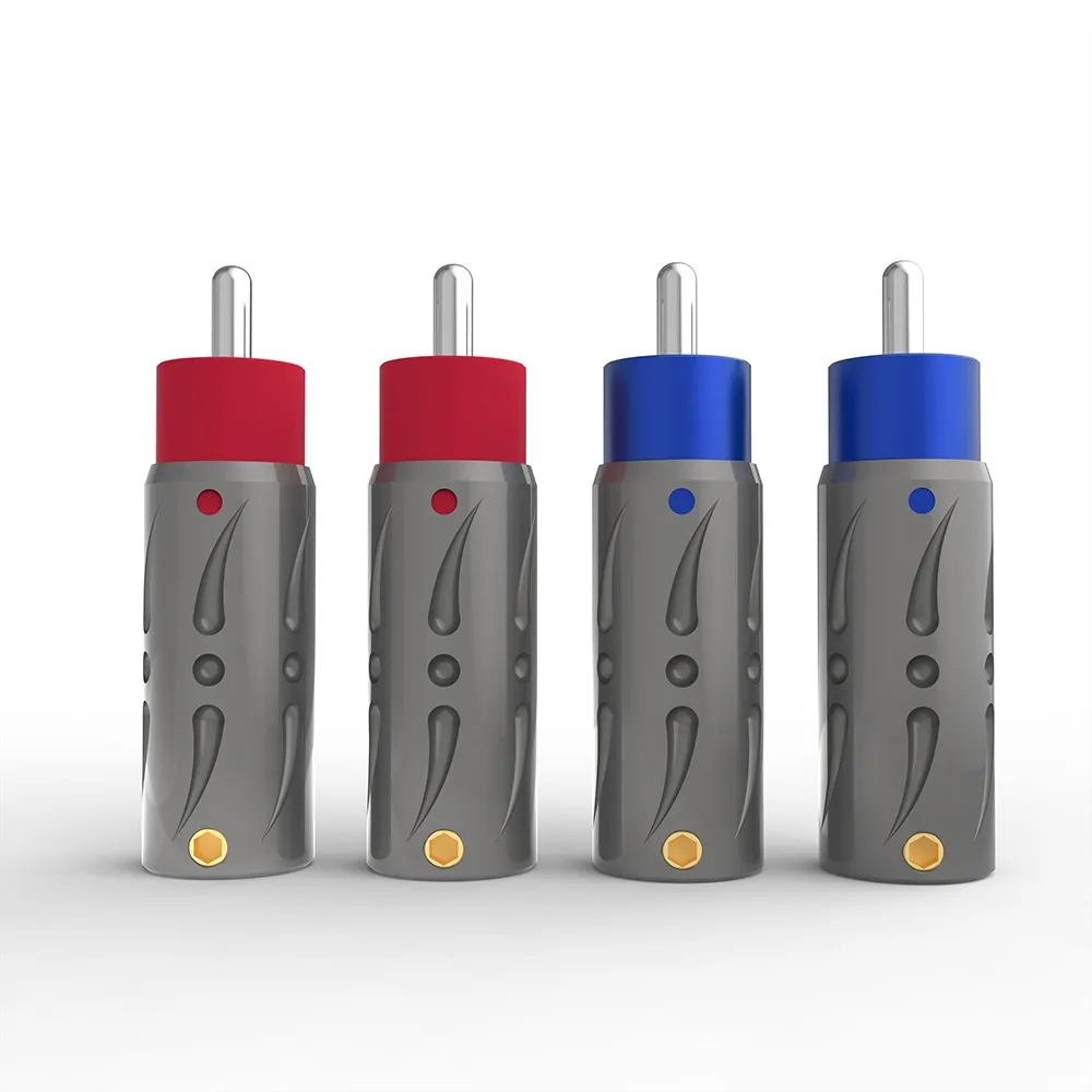 Viborg VR105S Pure Copper Silver-Plated RCA Pure Copper RCA Non-magnetic Silver-Plated RCA Pure Copper Connector