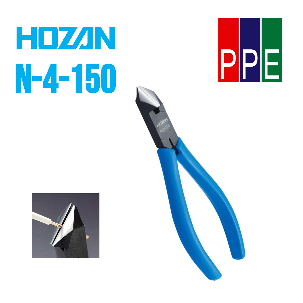 N-4-150 [HOZAN] คีมตัดสายไฟ 150mm.Diagonal nipper