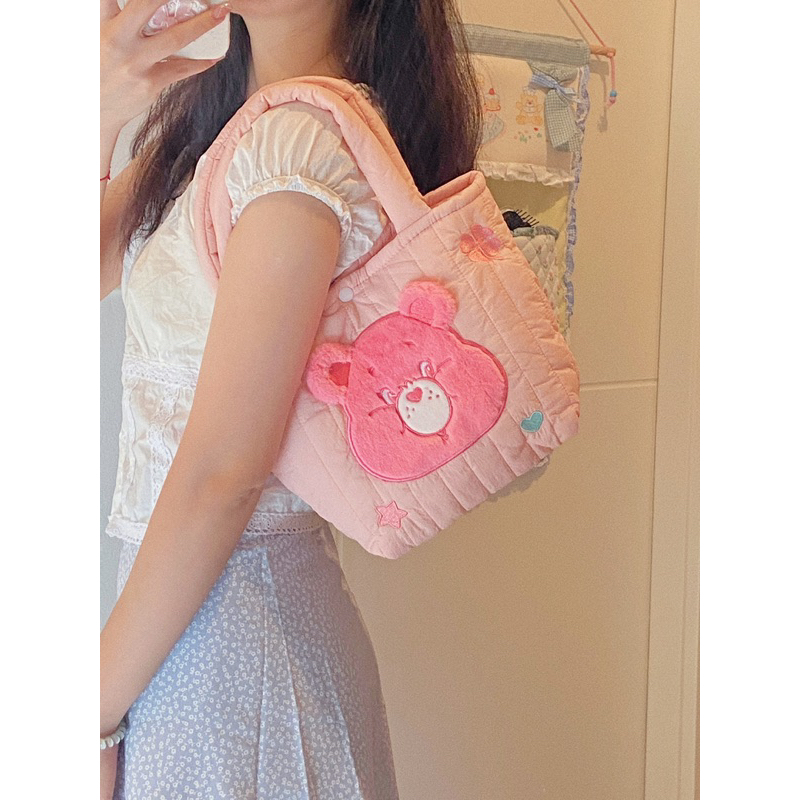 กระเป๋าสะพายข้างCarebears กระเป๋าถือCarebears น่ารัก ขนาด12.5 นิ้ว พร้อมส่ง