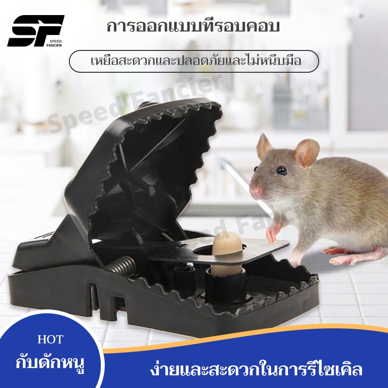 ที่ดักหนู ประเภทสปริง กับดักหนู ที่ดักหนูในบ้าน นํากลับมาใช้ใหม่ได้ ไม่มีสารอันตราย เหยื่อดักหนู กำจัดหนู ความไวสูง