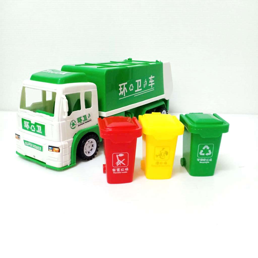 รถขยะ พร้อม ถังขยะ ยาว 45 ซม.  สินค้า ตรงปก สินค้ามีพร้อมส่ง รถเด็กเล่น รถของเล่น 565