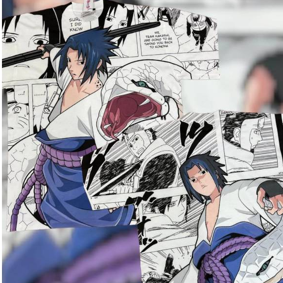 เสื้อยืดลายอนิเมะ  SASUKE OVP Bootleg THAILAND FANMADE Hiptrack Size L