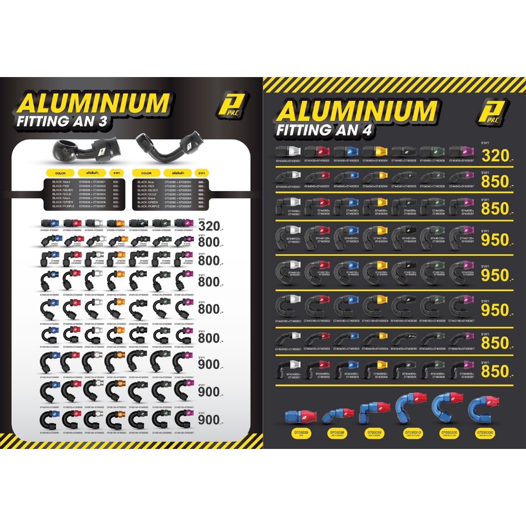 หัวฟิตติ้ง หัวสายน้ำมัน AN3 สีดำ