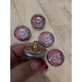 เกจวัดถังดับเพลิง้กลียวยาว 400 psi สีแดง