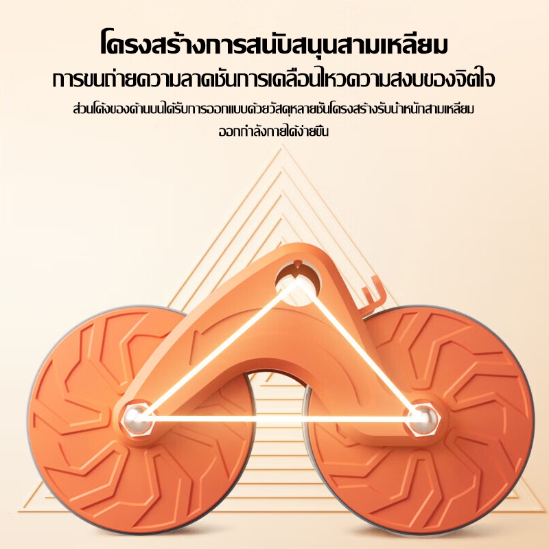 ลูกกลิ้งบริหารหน้าท้อง อัตโนมัติ ลูกลิ้งออกกาย แบบรีบาวด์อัตโนมัติ ลูกกลิ้งออกกำลังกาย บริการหน้าท้องด้วยข้อศอก Leaskyta - รูปที่ 3