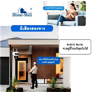 Junanvision กล้องวงจรปิดกันน้ำ 8MP 2เลนส์ ดูกล้อง2จอในเวลาเดียวกัน ไวไฟ 2.4G พูดสนทนาได้ app yoosee