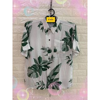 เสื้อสงกรานต์ ลายดอก ผ้าสปัน ลายใบไม้ ผ้านุ่มมาก ชาย-หญิงใส่…