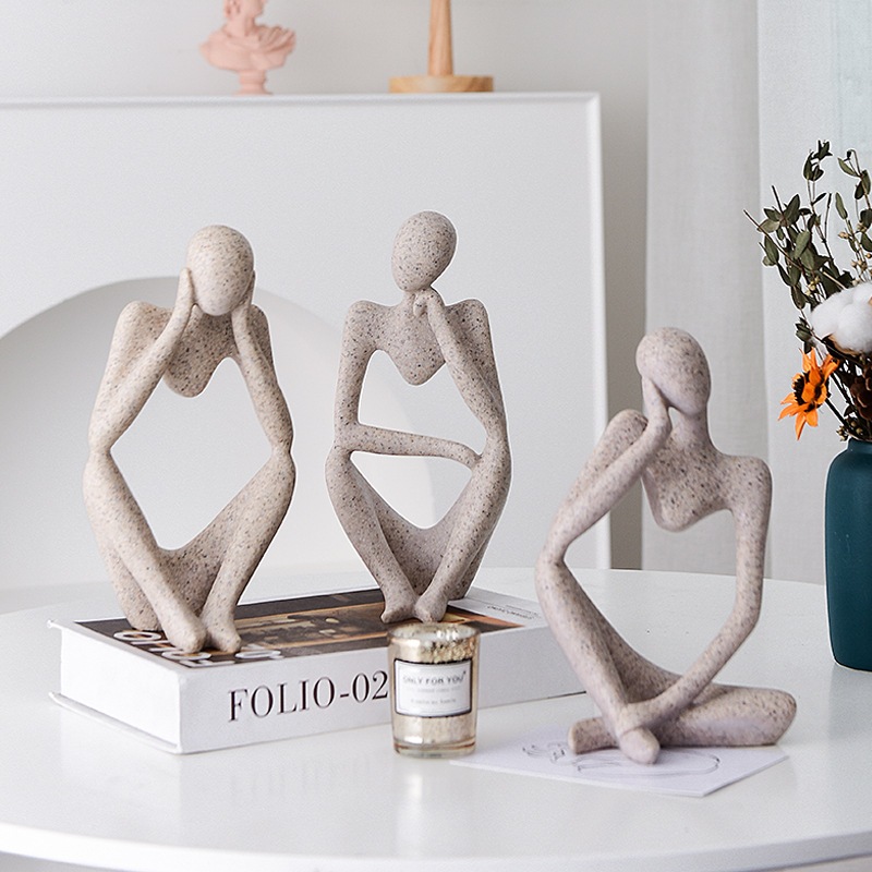 O•urHome [พร้อมส่ง] เครื่องประดับรูปนามธรรมหินทราย Sandstone abstract figure ornament ของแต่งบ้าน โรงแรม ร้านอาหาร