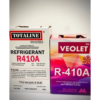 คละยี่ห้อ น้ำยาแอร์ R410 ขนาด 2.8 kg.(ยี่ห้อ Violet ,Totaline,Entalpia,DBB หรือ SP)