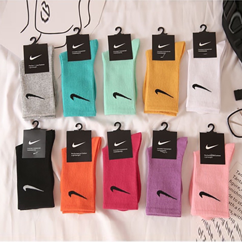 ถุงเท้ากีฬา ข้อยาว🔥（มี8 สีให้เลือก）🔥ใส่ได้ทั้งชาย/หญิง อเนกประสงค์ สไตล์เกาหลี ผ้าฝ้าย ระบายอากาศได้ดี ผ้าหนานิ่มใส่สบาย - รูปที่ 2