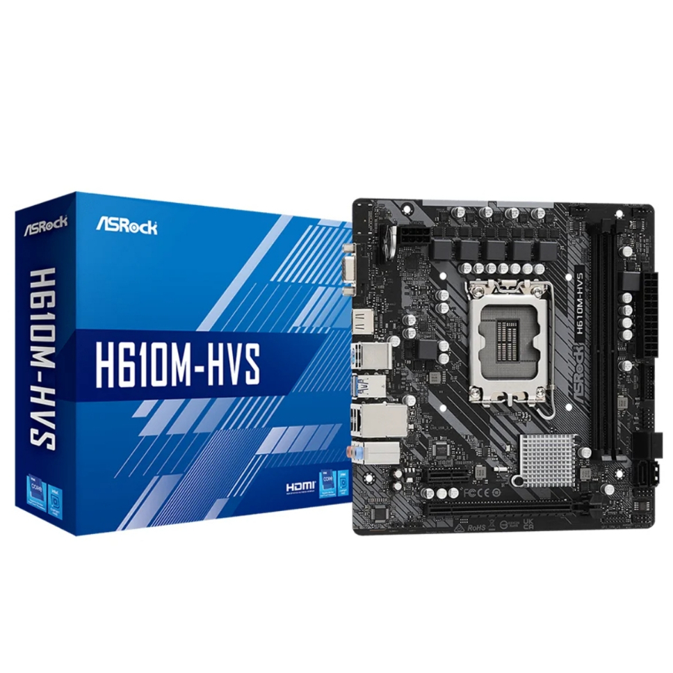 MAINBOARD (เมนบอร์ด) ASROCK H610M-HVS (DDR4) (SOCKET LGA 1700) (MICRO-ATX) มือสอง