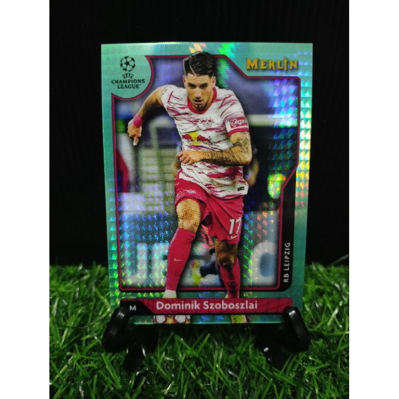 2022 TOPPS MERLIN DOMINIK SZOBOSZLAI RB LEIPZIG #9 AQUA
