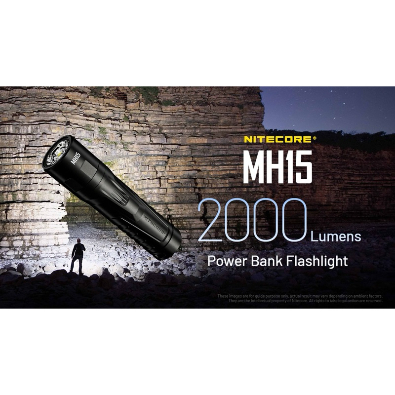 ไฟฉาย Nitecore MH15 Power Bank Flashlight : สินค้ารับประกัน 1 ปี