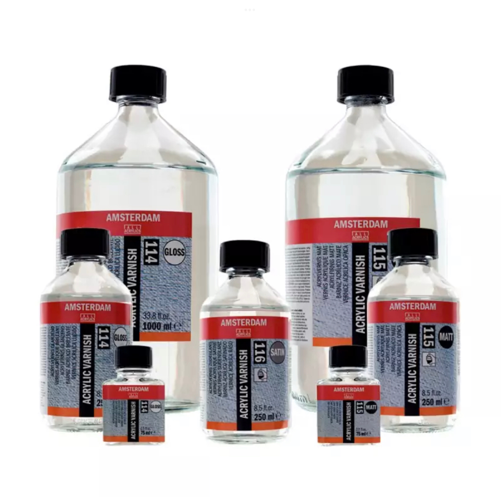 Amsterdam Acrylic Varnish 75 ml., 250 ml. and Spray 400 ml. I สารเคลือบภาพสีอะคริลิค