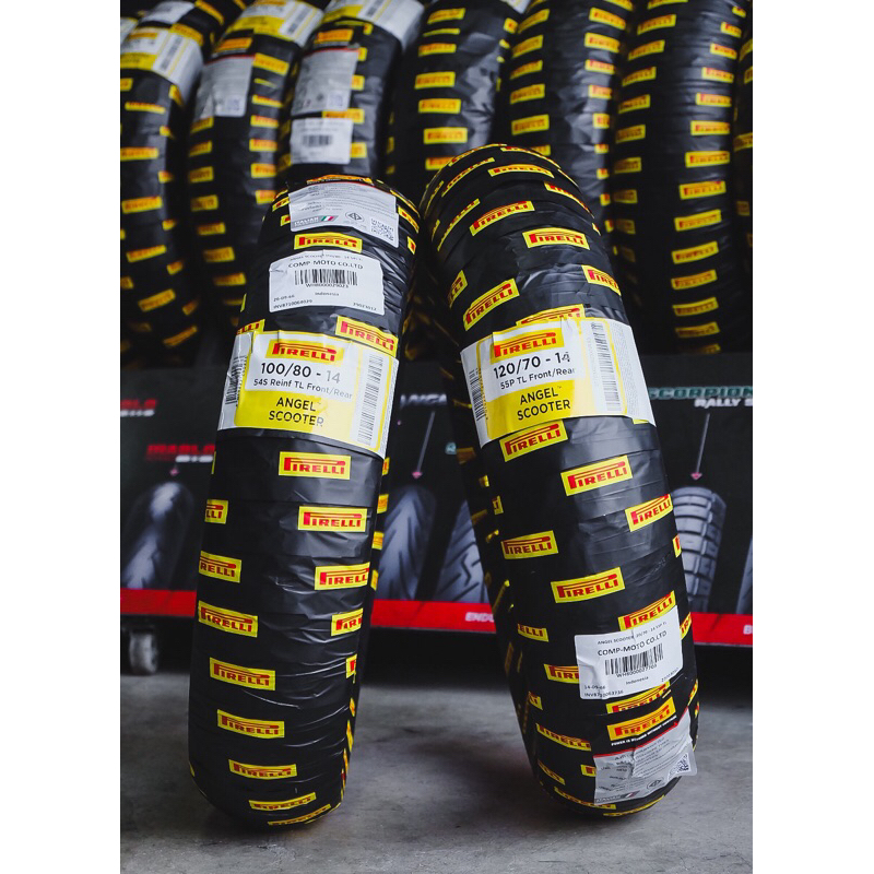 ยาง PIRELLI ANGEL SCOOTER ใส่ CLICK160 / PCX ปี18-20 ไซส์เดิม คู่ละ 3,600฿ (ยางปี 25)