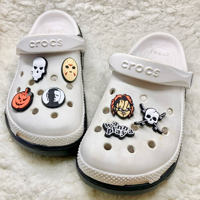 JBG🌈⚡️🤩 ตัวติดรองเท้ามีรู ผี ” ฮาโลวีน ” 🌈👠ShoeCharm “ Halloween ” สิงหา สับ สนุกกับฮาโลวีน แบบเกร๋ๆ อินเทรนสุด