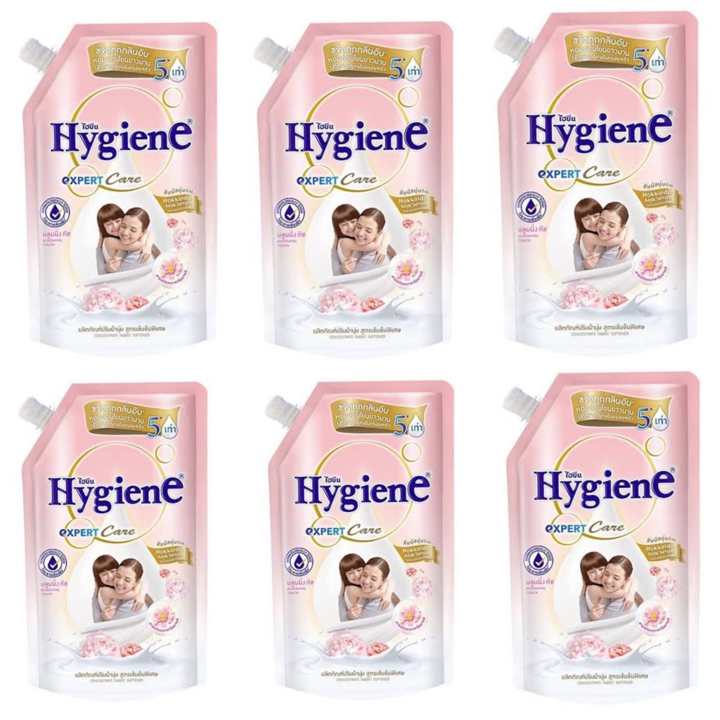[ส่งฟรี] น้ำยาปรับผ้านุ่มไฮยีน 6 ถุง ขนาด490-520 ml.