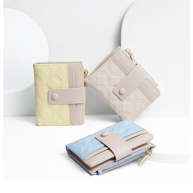 🔥(B-288)กระเป๋าสตางค์ น่ารัก พร้อมช่องใส่บัตร สําหรับผู้หญิง ใบสั้น