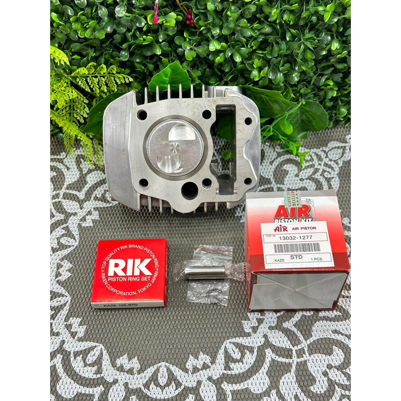 เสื้อสูบ125ลูก56มิล2วาล์วลูกคาเซ่พร้อมหลบวาล์วปลอกสูบใส่แคร้งเดิมได้เลยไม่ต้องขยายแคร้ง