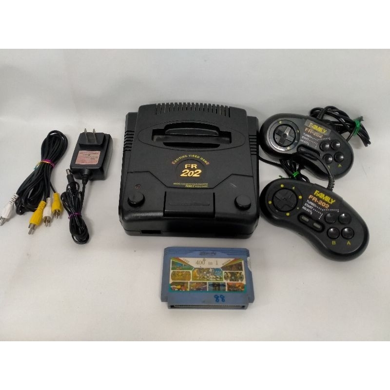 Family Computer FR202 Ex ดำD ชุดไฟไทยพร้อมเล่น มาพร้อม ตลับเกมรวม400in1ฟ้า