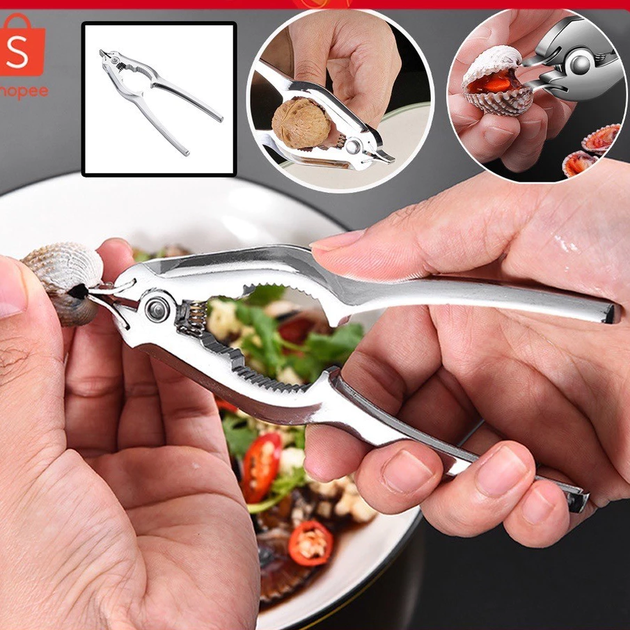 แกะหอย ที่แกะปู ที่หนีบปู 2 in 1 ที่แกะหอยแครง บีบก้ามปู Stainless steel😍พร้อมส่ง กรุงเทพฯ😍 20012 lemohome