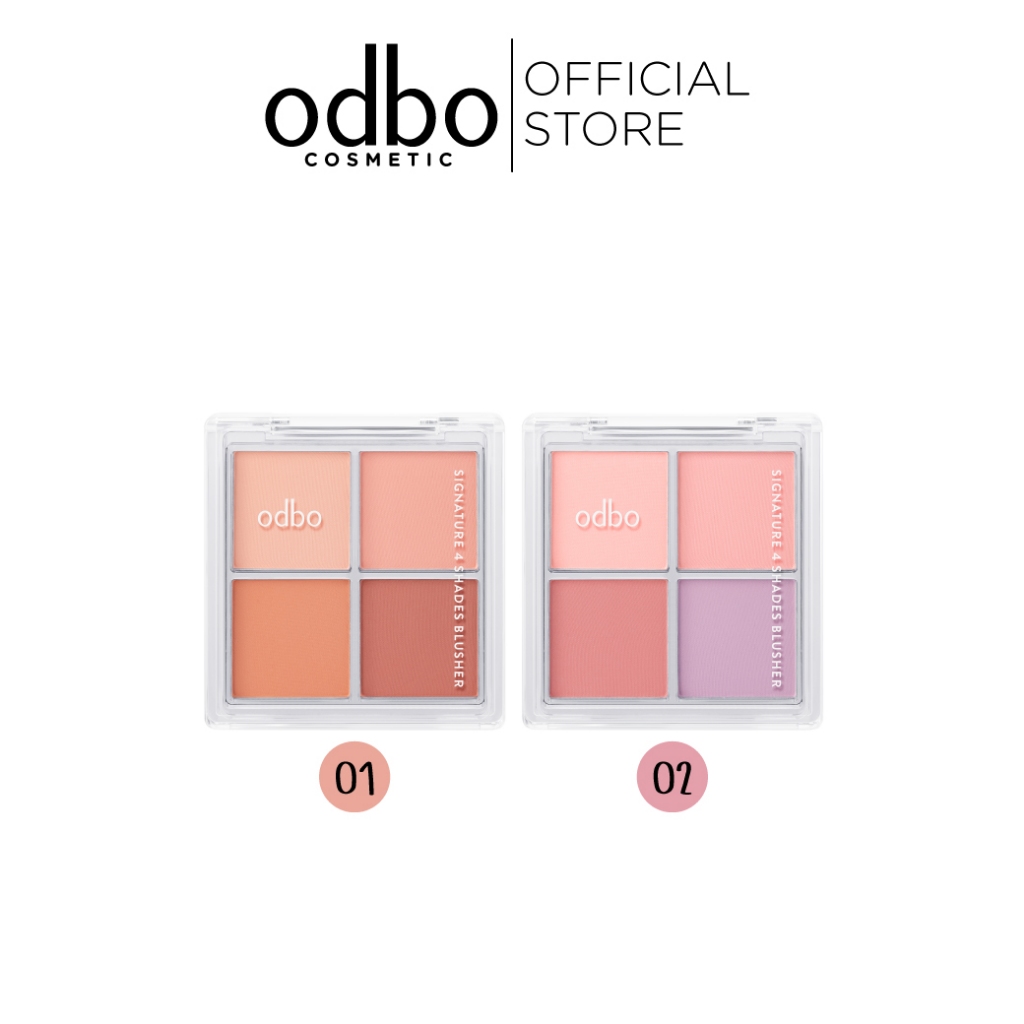(ส่งตรงจากแบรนด์ 100%) ODBO SIGNATURE 4 SHADES BLUSHER - OD1309 #พาเลทบลัช4ช่องodbo