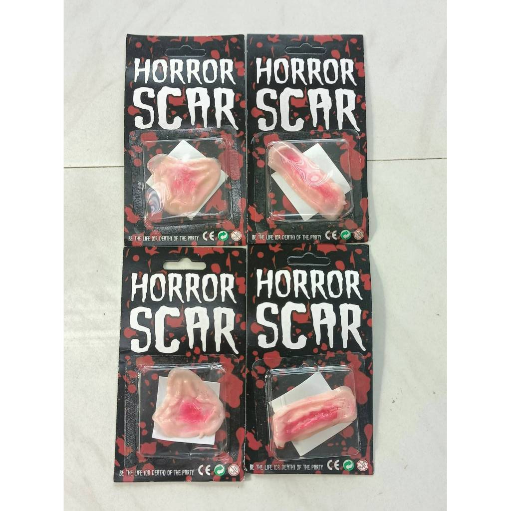 พร้อมส่งแผลปลอมฮาโลวีน แผลเลือด Halloween ของเล่นแผลปลอม -คละลาย-