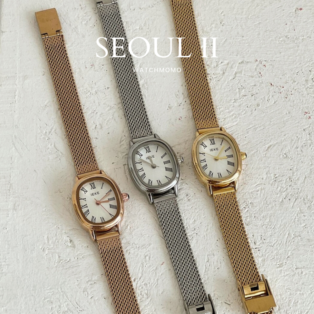 ( เหลือ 553.- เก็บโค้ดลด 30% ที่หน้าร้าน ) นาฬิกาข้อมือผู้หญิง รุ่น SEOUL II - MOMOWATCH