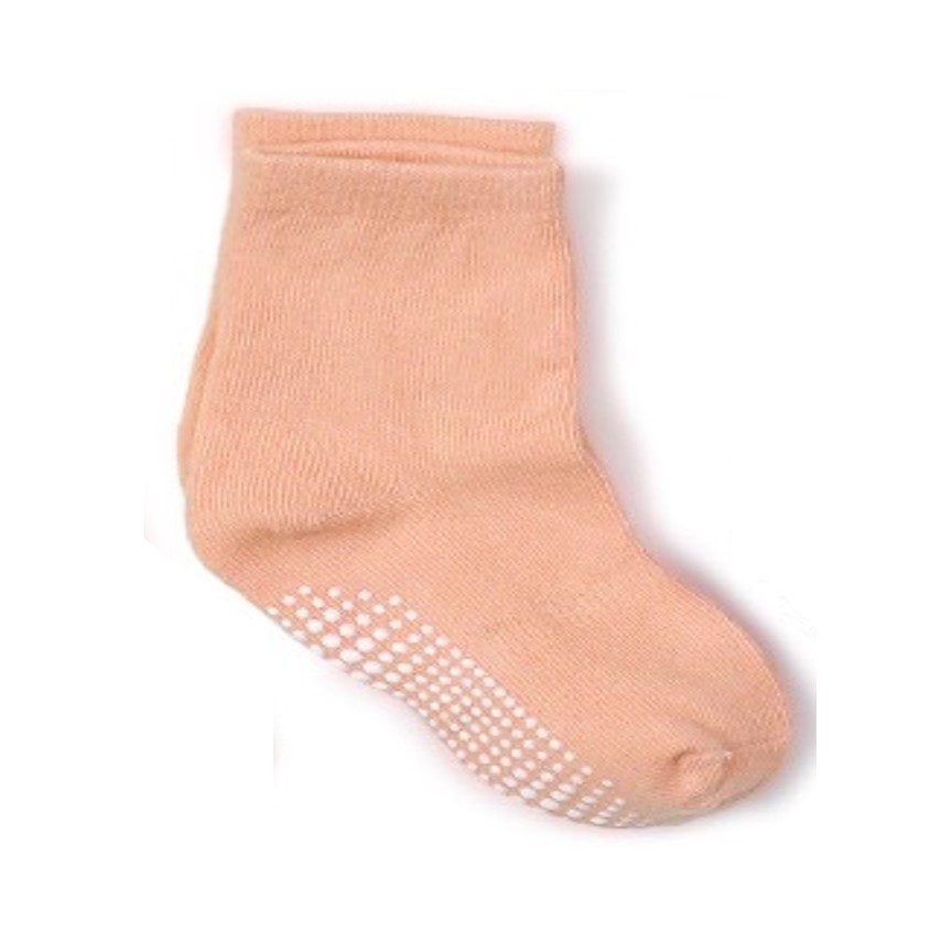 ShopAt.Two[SC-KB134A] ถุงเท้าเด็กผู้หญิงกันลื่นสีพื้น 6 สี พร้อมส่งในไทย - รูปที่ 4