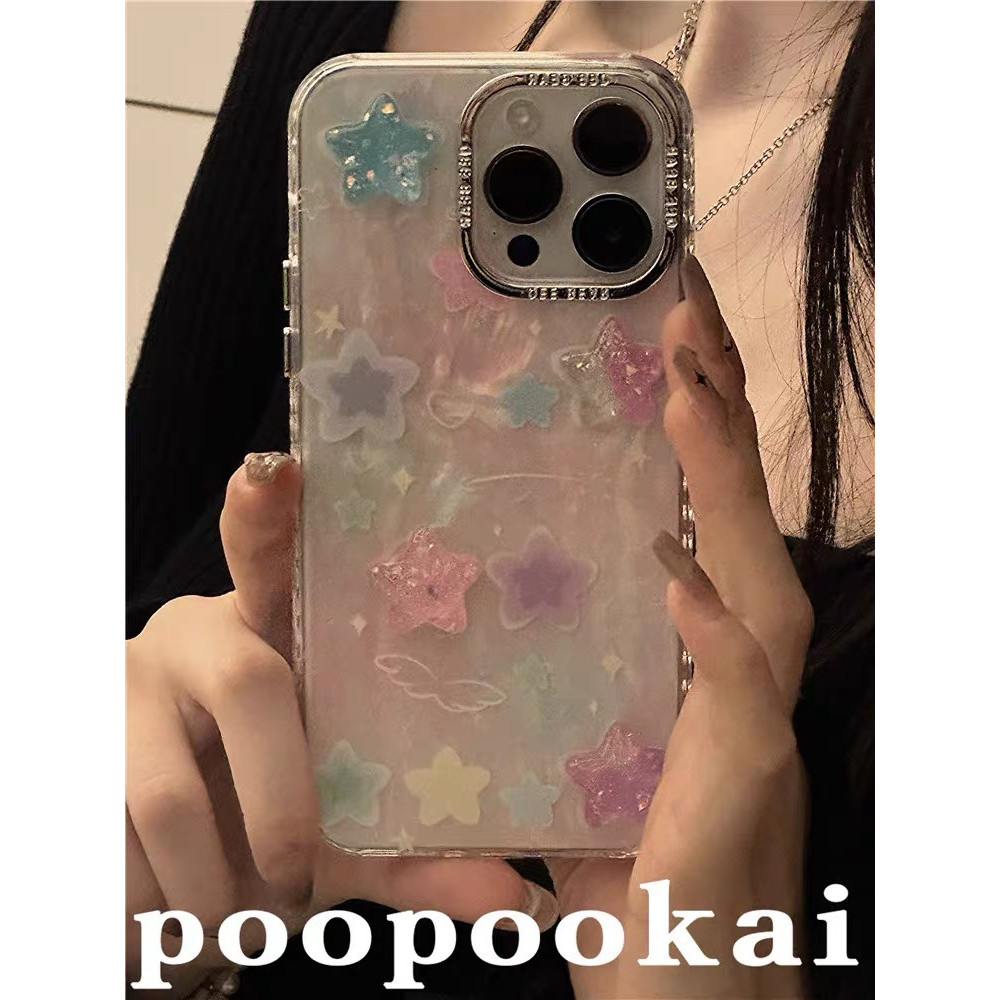 เคส สำหรับ ไอโฟน ซิลิโคน สินค้าพร้อมส่งจากไทย สำหรับ Iphone 15 Promax 14 13 12 11 Pro max เคสเกร็ดน้ำแข็งดาวTPU-S1327
