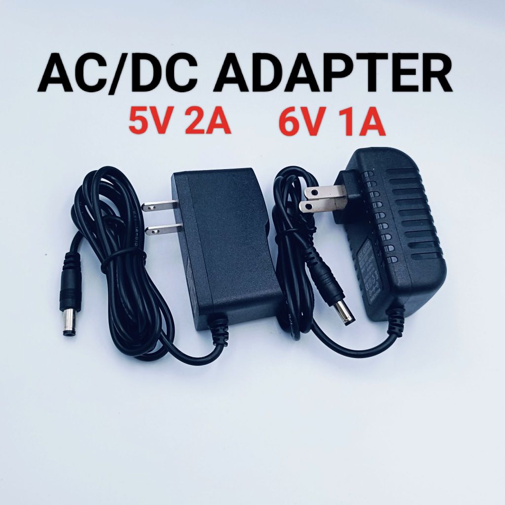 6V1A 5V2A AC DC Adapter อะแดปเตอร์ DC 5.5*2.1mm อะแดปเตอร์จ่ายไฟฟ้า