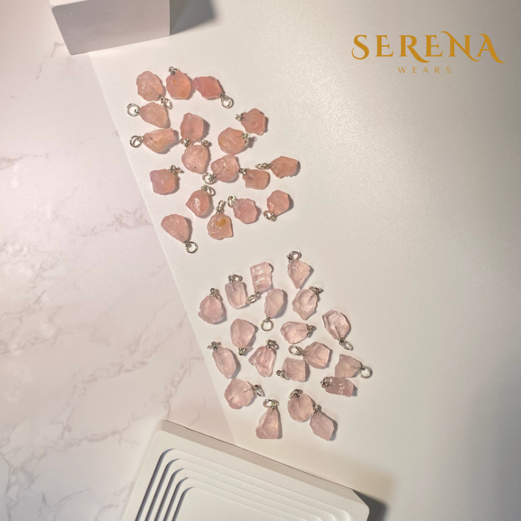 SERENA จี้หินธรรมชาติแท้ โรสควอตซ์ (Rose Quartz)