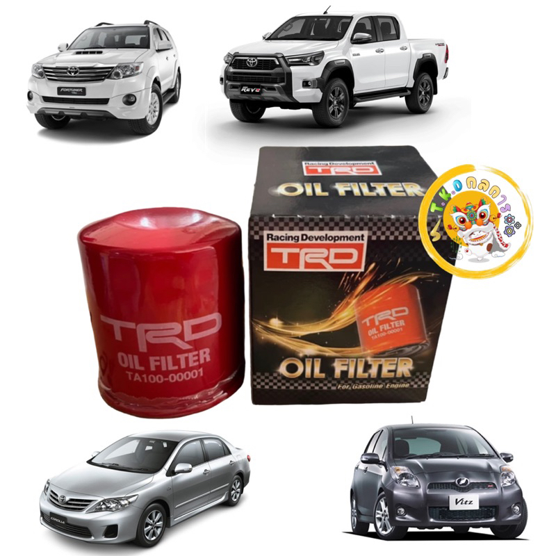 TKD กรองน้ำมันเครื่อง TRD Oil Filter VIOS YARIS ALTIS VIGO Revo Fortuner CHR Sienta 1J-2J แท้ญี่ปุ่นTRD