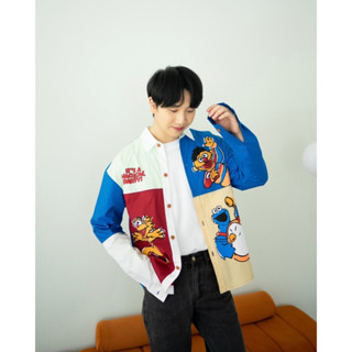 PAPA.XQ ELMO SHIRT🐨🫎🐙(New! เสื้อเชิ้ตเข้าใหม่ พร้อมส่ง ลายน่…