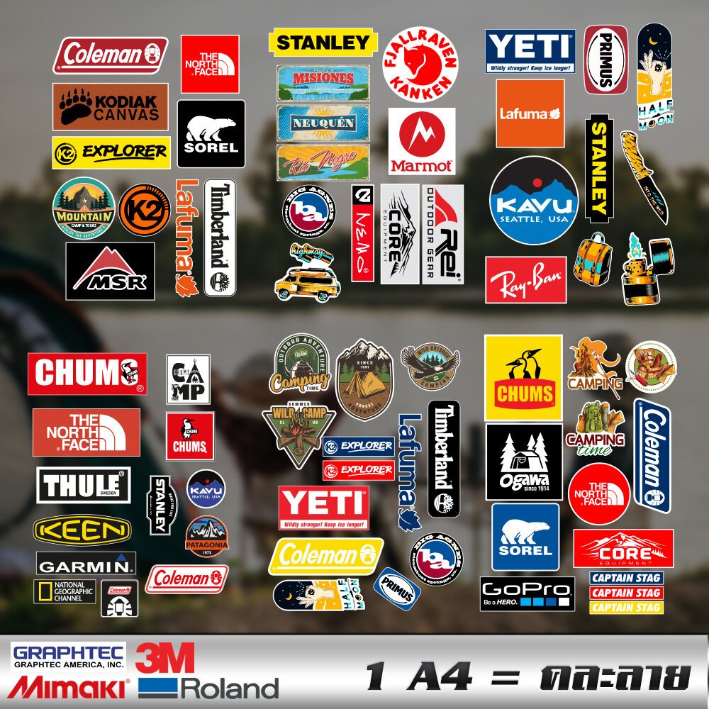 สติกเกอร์ camping แคมป์ปิ้ง เดินป่า เต้นท์ ตั้งแคม สายแคมป์ห้ามพลาด ติดกล่อง รถ ติดถัง ติดทุกอย่าง พร้อมใช้งาน พร้อมส่ง