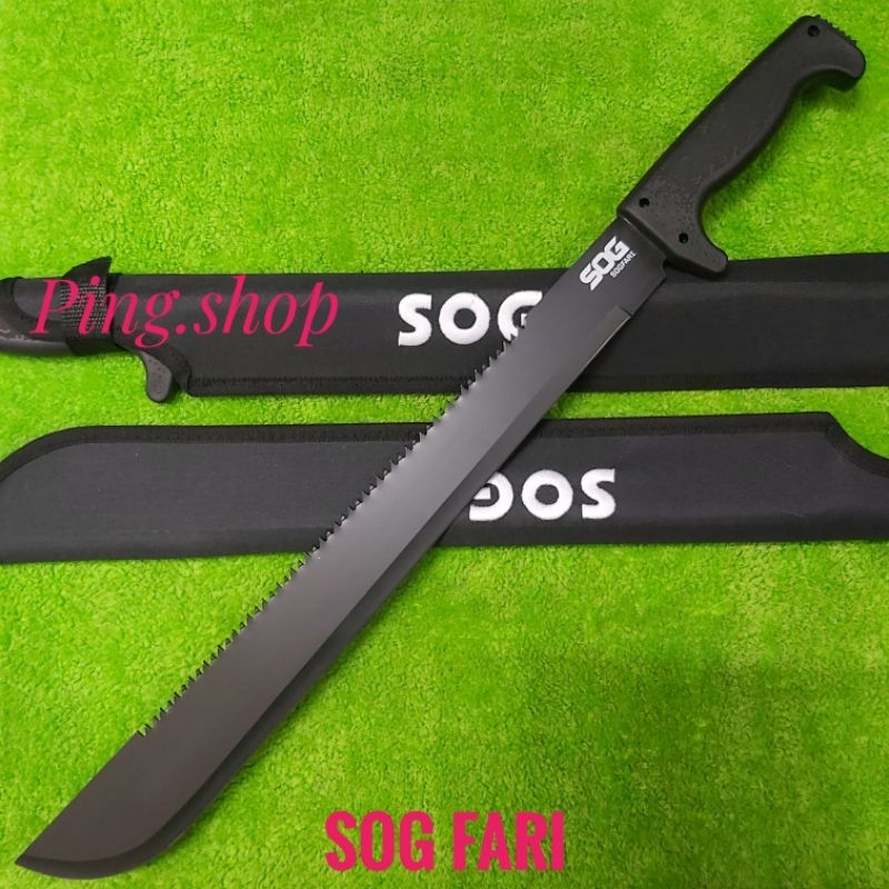 อุปกรณ์เดินป่า มีดเดินป่า มีดยาว มีดปาต้า มีดพกเดินป่า SOG FARI ใบดำ