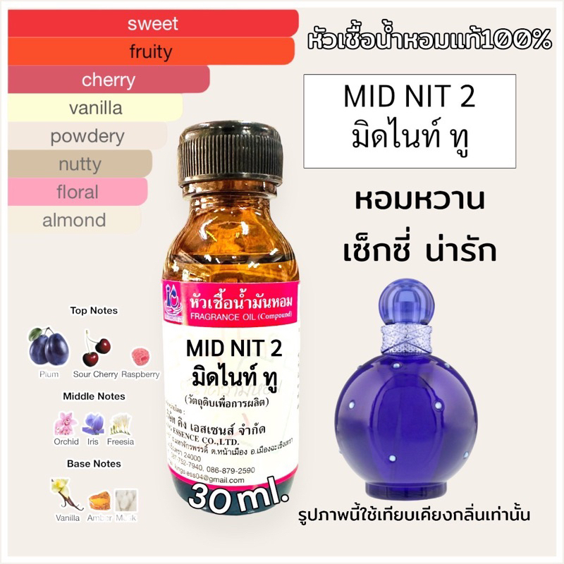 หัวเชื้อนำ้หอม100% กลิ่นมิดไนท์2 MID NIT2