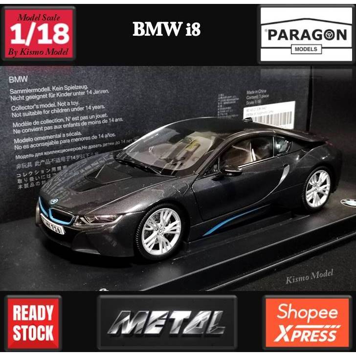 โมเดลรถi8 1/18 โมเดลรถBMWi8 โมเดลรถ BMW i8  1:18 paragon ราคา OK