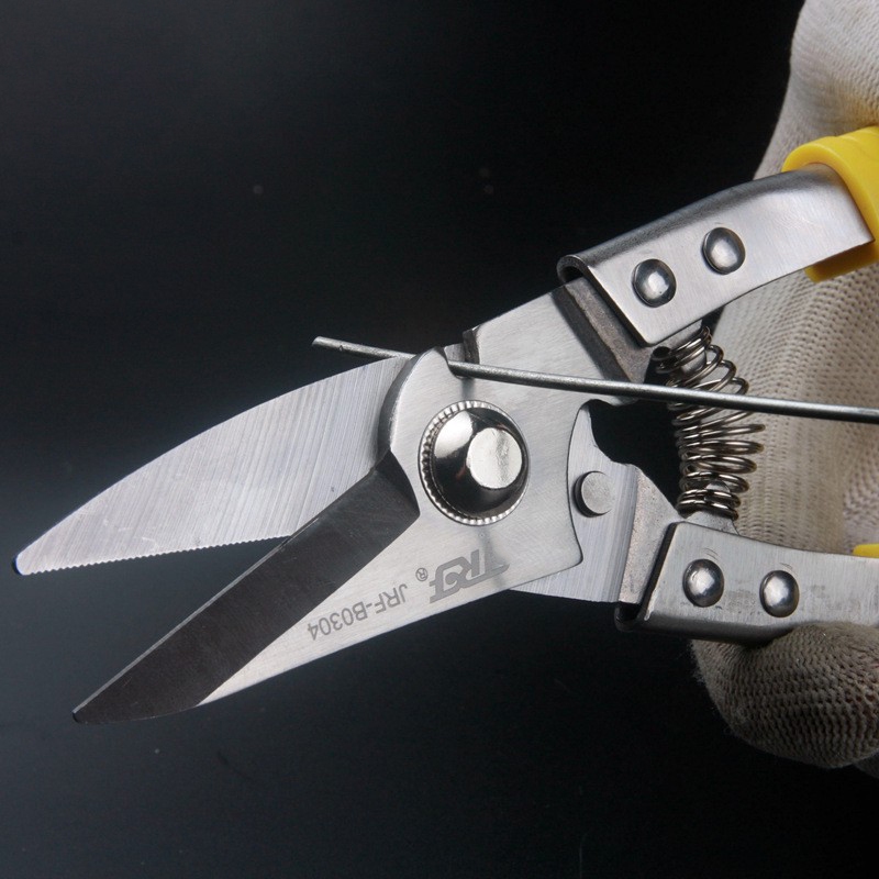 กรรไกรตัดโลหะ สแตนเลส ตัดซีลาย ตัดสังกะสี ตัดแผ่นมิเนียม กรรไกรตัดกิ่งไม้ กรรไกรอเนกประสงค์ - รูปที่ 6