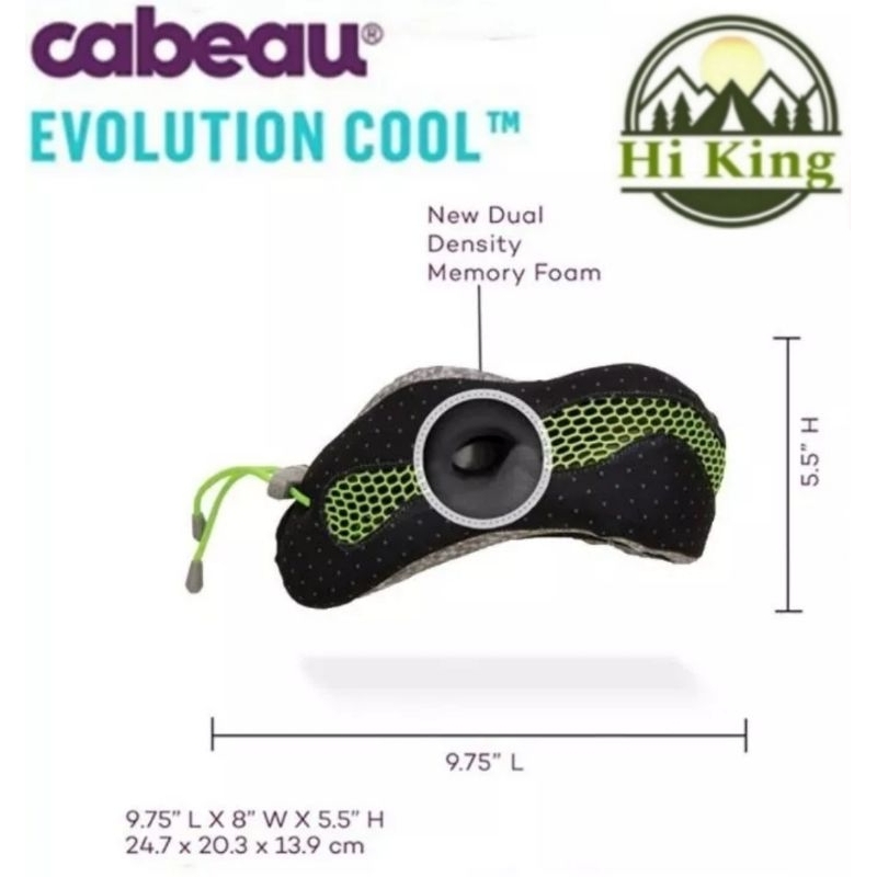 ส่งด่วน!! หมอนรองคอ Cabeau รุ่น Evolution Cool หมอนเมมโมรี่โฟม Cool System ระบายอากาศ ป้องกันเหงื่อ แถมกระเป๋า ที่อุดหู
