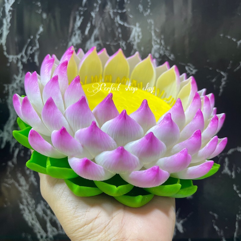 ฐานรององค์พระองค์เทพ ดินไทยแบบนิ่มไม่แตกหัก ขนาดเส้นผ่าศูนย์กลาง4นิ้วกลีบ7ชั้น ราคาชิ้นละ 289 มี 7สี - รูปที่ 4