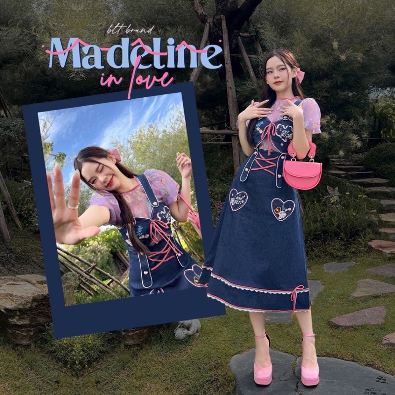 Madeline in love : BLT BRAND : เซ็ทเอี๊ยมยีนส์ยาวม่วงหวาน💜