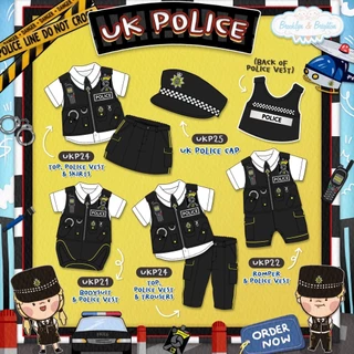 Brooklyn & Brighton - UK Police ชุดตำรวจอังกฤษสีดำ เด็กผู้ชายและเด็กผู้หญิง